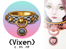 {Vixen} - BAD DOG Collar & Cuffs - { #07 Diamonds }