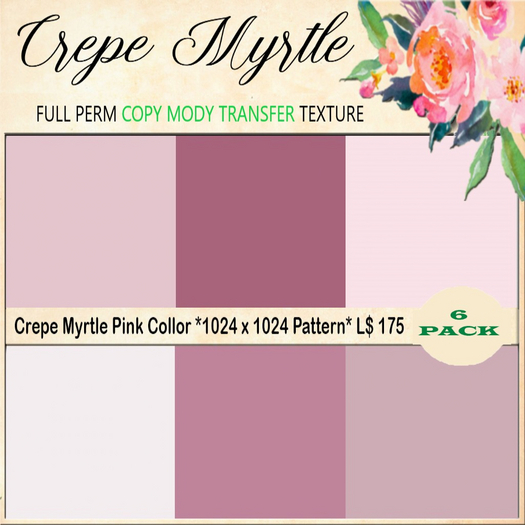 Crepe Myrtle Pink Collors 8