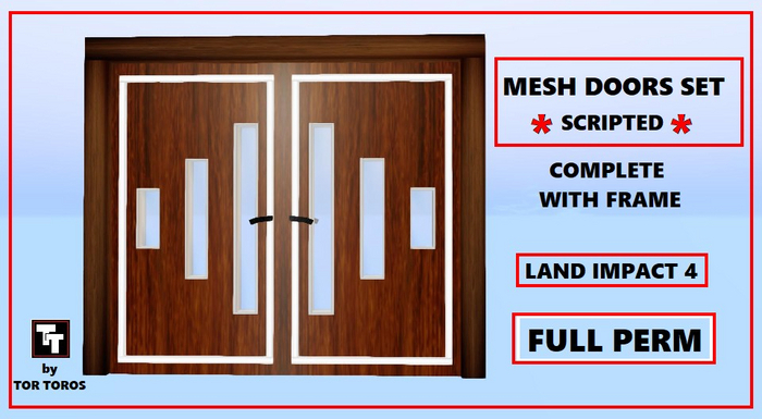 NEW Double doors set Style AAA 4Li Complete
