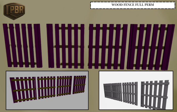 Wood Fence Full Perm 4 SET