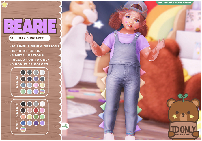 BEARIE - Max Dungaree - Mid Blue