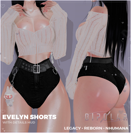 Bipolar - Evelyn Shorts - Black