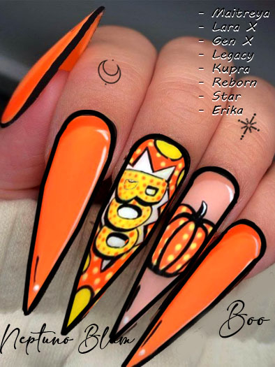 NB* BOO STILETTO NAILS