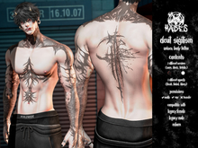 [Hades] Devil Sigilism Unisex Tattoo (Worn / Black / Tintable)