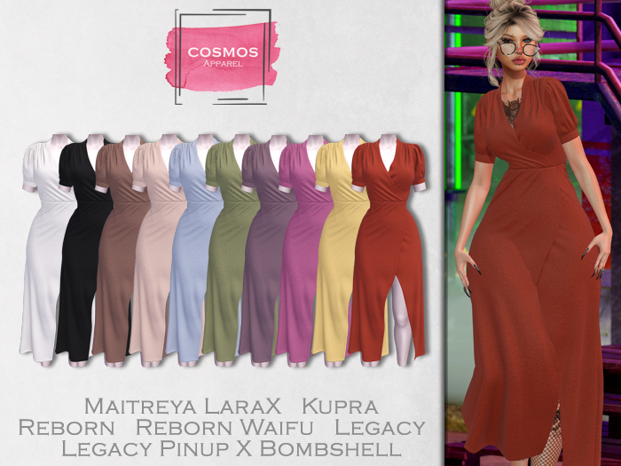 [COSMOS] Karla Wrap Dress / 10 Colors Fatpack