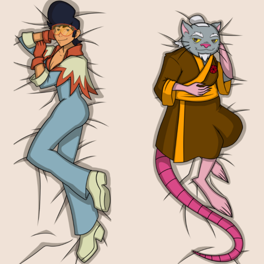 SPLINTER/LOU-JITSU - ROTTMNT - BODYPILLOW