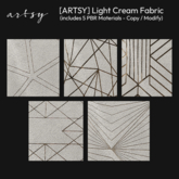 [ARTSY] Light Cream Fabric (add to unpack)