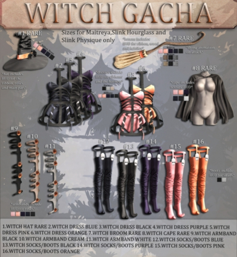 Caboodle - Witch Socks - Maitreya - Orange