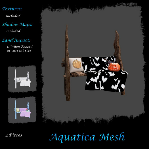 Aquatica Mesh - AMEE20250420 Halloween Cosy Bench