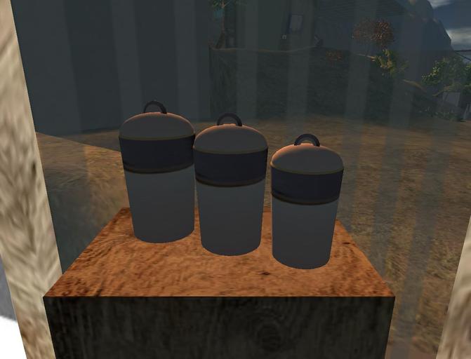 Antique Crock Ware Cannister Set