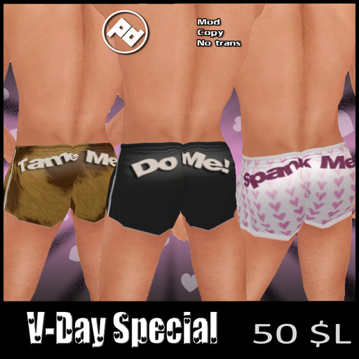 ::Poised:: V-Day Undies Pack Male  for Valentine's day