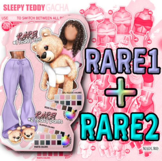 [RARE1+RARE2]Mug - Sleepy Teddy - #1 Teddy Tee RARE+#2 Teddy Pants RARE Set