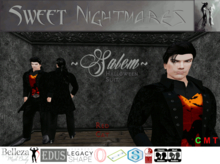~Sweet Nightmares~ Salem Halloween Suit {Red Cat}