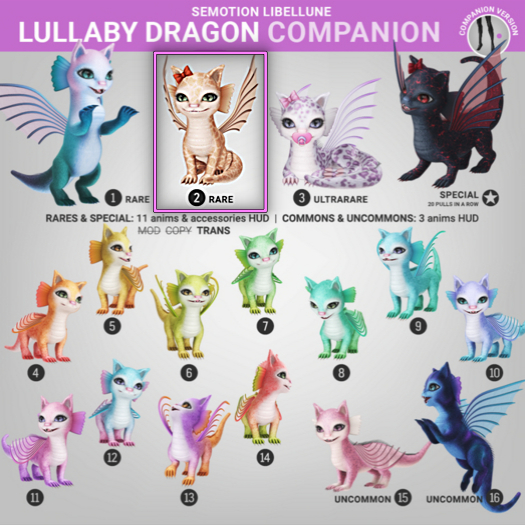 SEmotion Libellune Lullaby Dragon Companion RARE 02