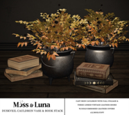 Moss & Luna- Duskveil Cauldron Vase & Book Stack (add)