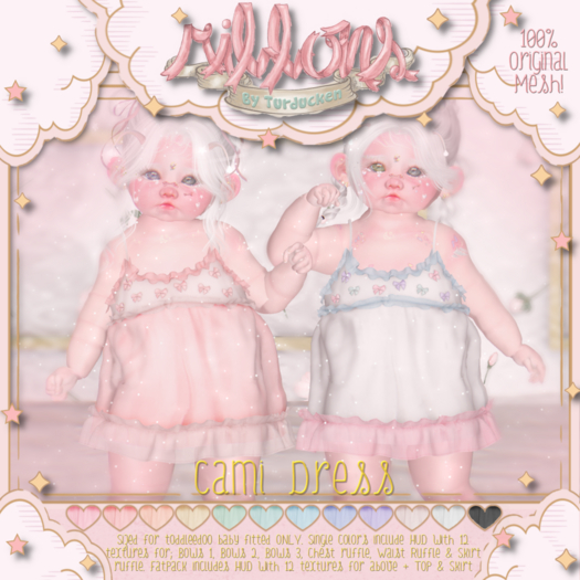 {Ribbons} Cami Dress - Peach {Box}