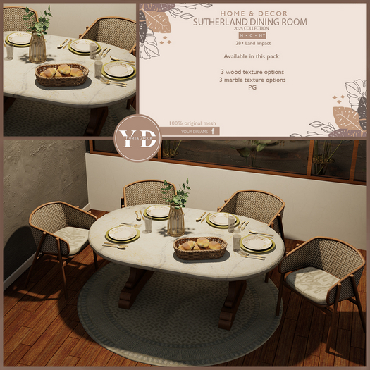 {YD} Sutherland Dining Room - 2025 collection