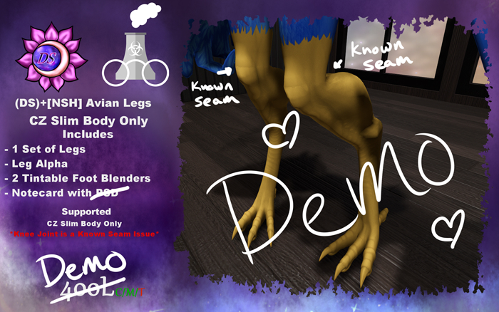 (DS)+[NSH] Avian Legs (CZ Slim) DEMO