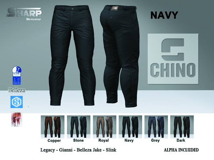 Sharp Chinos Navy box