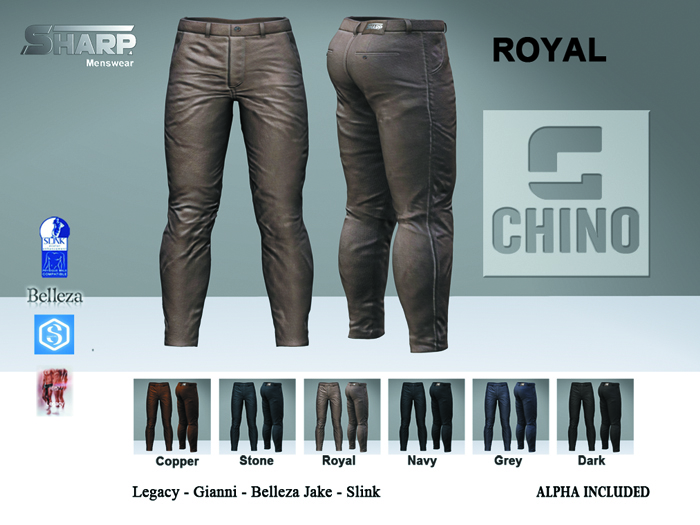 Sharp Chinos royal box