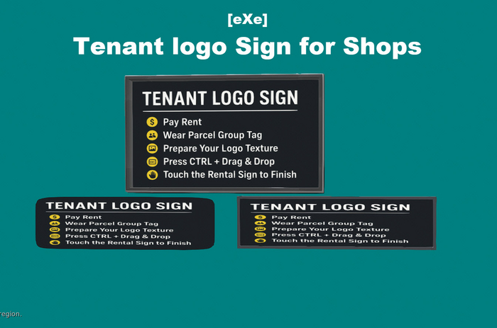 [eXe] Rental Sign / Tenant Logo Sign * rentbox system box