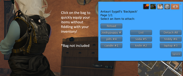 AA's RLV Eezy Peezy Bag/Inventory Script (Rez to unpack)