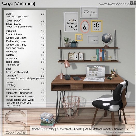 Sway's [Workplace] Chair . brown RARE