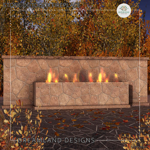 DD Stone Outdoor Fireplace