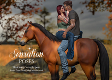 Sensation Poses 'Rideaway' couple pose w horse  