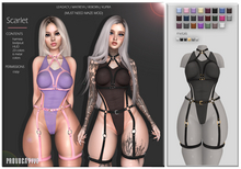 :: PROVOCATIVE :: Scarlet Harness Bodysuit Set (fatpack) - Legacy / Maitreya /  Reborn / Kupra