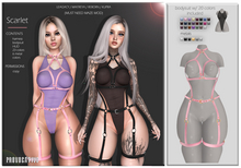 :: PROVOCATIVE :: Scarlet Harness Bodysuit Set (pink harness) - Legacy / Maitreya /  Reborn / Kupra