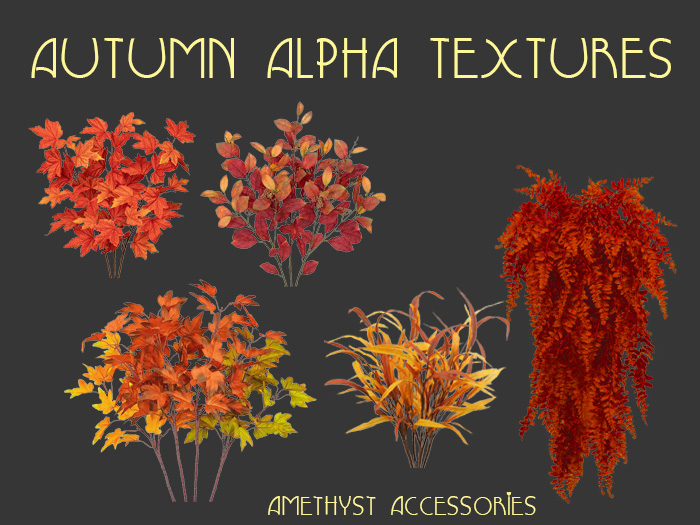 Autumn Garden Plants -  ALPHA TEXTURES