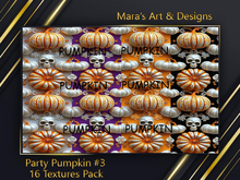 Party Pumpkin #3-Seamless Textures-FULL PERM