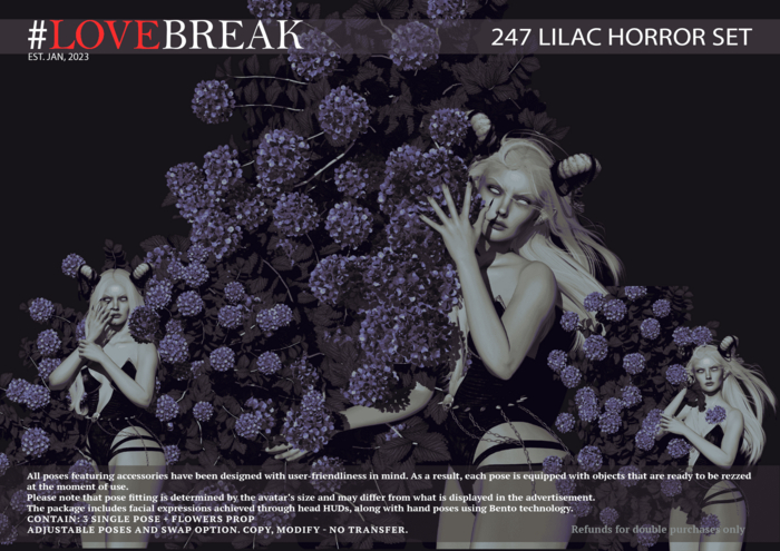 #LOVEBREAK 247 LILAC HORROR SET