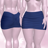 Blue Shirred Skirt Reborn