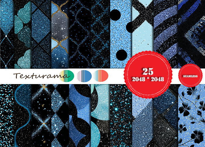 BABY BLUE & BLACK GLITTER(add)