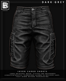 [BB] Jason Cargo Shorts - Dark Grey