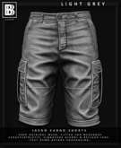 [BB] Jason Cargo Shorts - Light Grey