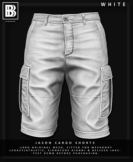 [BB] Jason Cargo Shorts - White