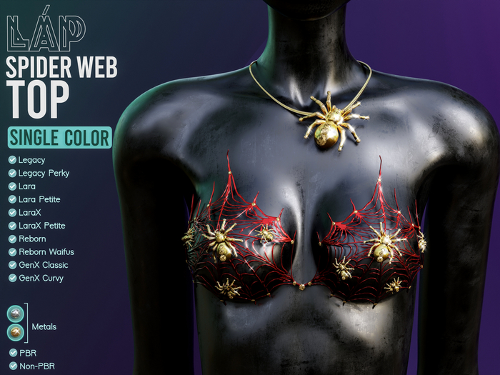 Spider Web Top by LAP (Red)