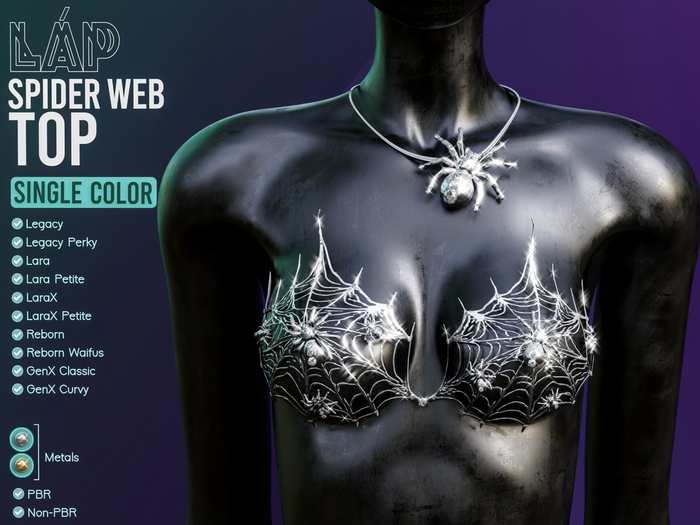 Spider Web Top by LAP (Silver)