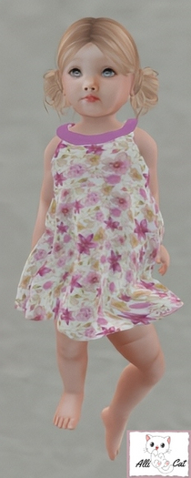 Pink Floral Sleeveless Dress