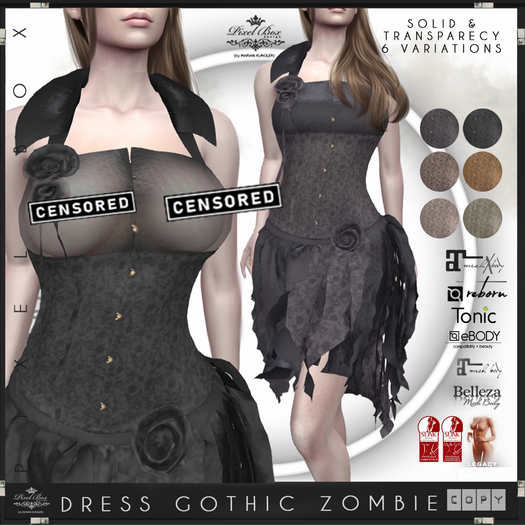PIXEL BOX - Dress Gothic Zombie