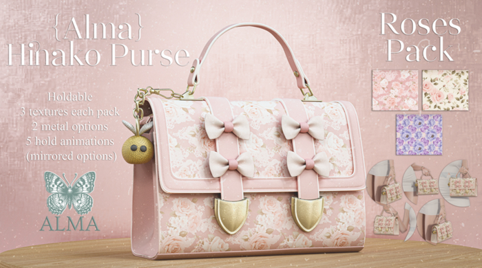 {Alma} Hinako Purse (Roses Pack)