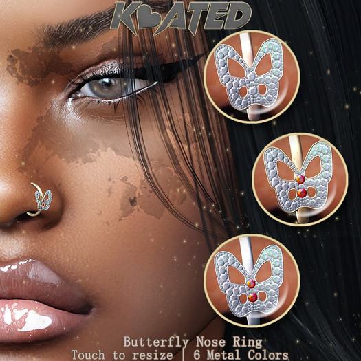 [KOATED] Butterfly Nose Ring [FATPACK]