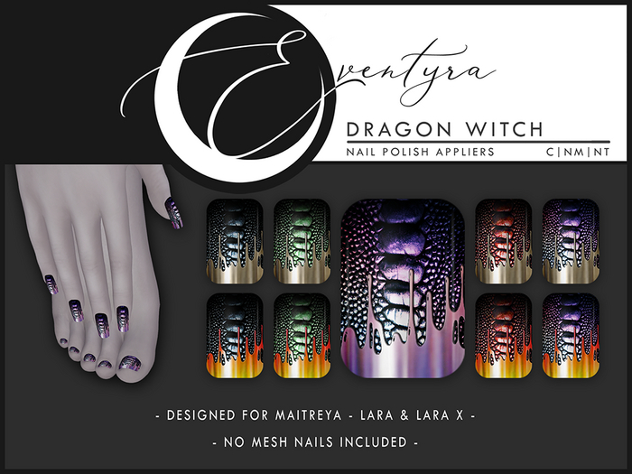 Eventyra - Maitreya Nail HUD - Dragon Witch