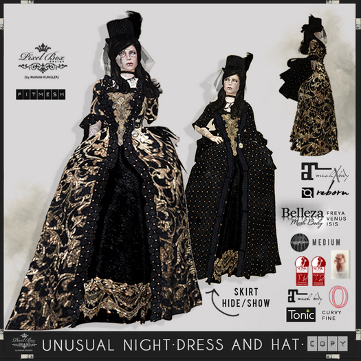 PIXEL BOX - Steampunk Dress Unusual Night Fitmesh