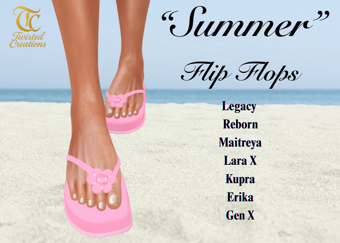 TC - Summer Pink Flip Flops