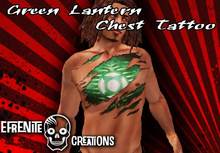 Green Lantern Chest Tattoo