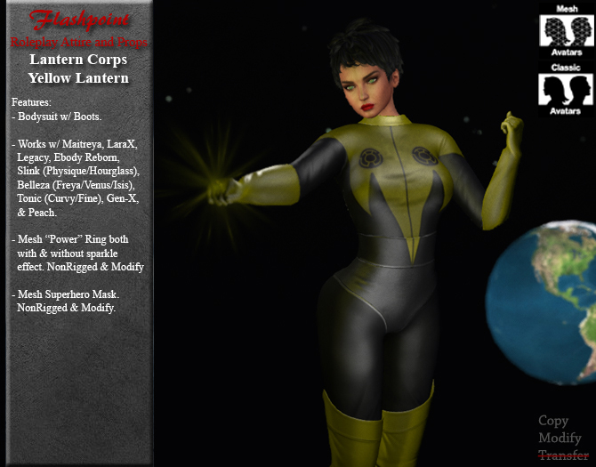 Yellow Lantern Costume